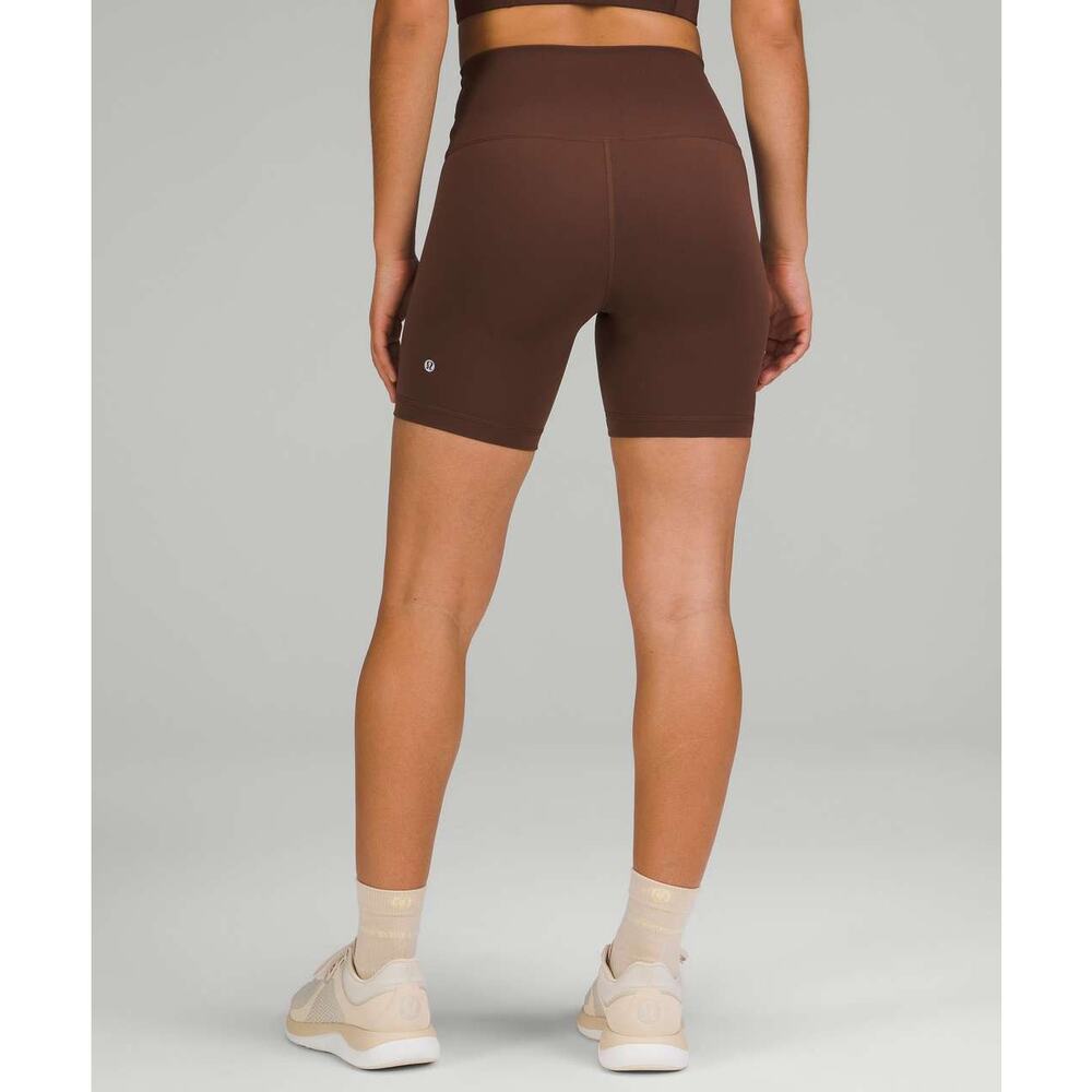 Lululemon Wunder Train High-Rise Biker Short 6" Java Brown Size 2 - Picture 4 of 8